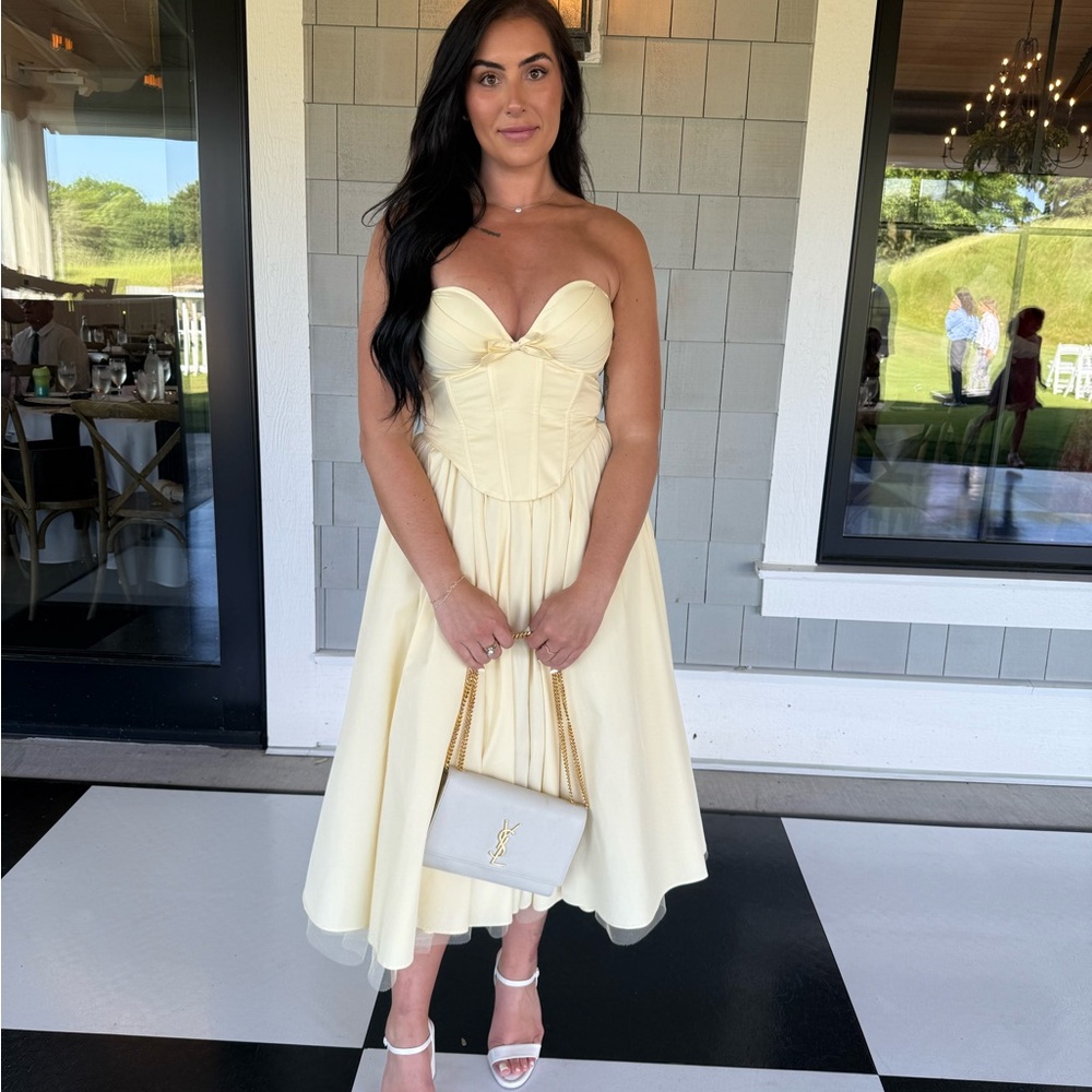 Babyboo fashion butter yellow corset dress